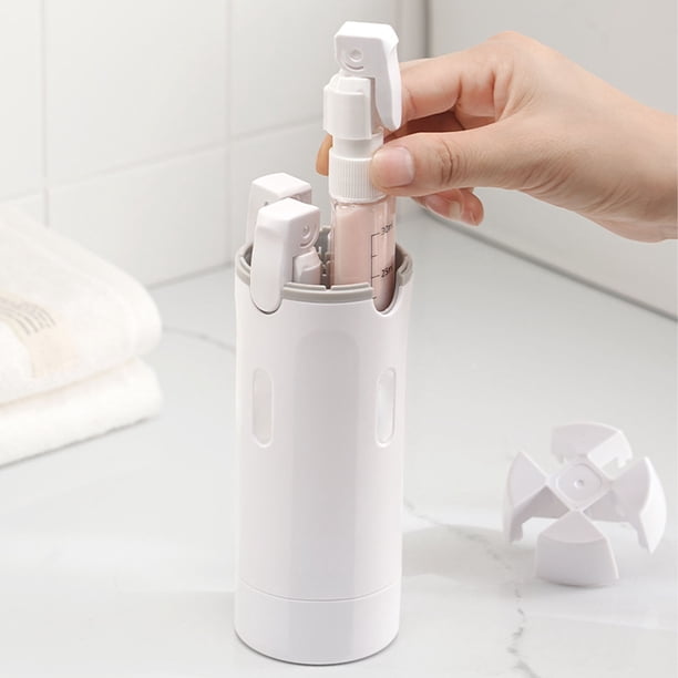 Botella Dispensadora De Viaje 4 En 1, 4 Botellas De Sellado De Silicona A Prueba De Fugas De 30 Ml Con Bomba De Prensa Para Champú Acondicionador Gel De Baño, Kit De Aseo
