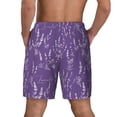 thumbnail image 4 of Uemuo Lavender Flowers Pattern Mens Swim Trunks Quick Dry Board Shorts with Mesh Lining, Stretch Beach Shorts Quick Dry No-Chafing Board Shorts-3X-Large, 4 of 9