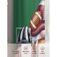thumbnail image 6 of IT'S GAME Sheer Curtains 2 Panels Set TIME Rugby Sport Hat Gnome Retro Green Modern Sheer Window Curtains Light Filtering Rod Pocket Voile Drapes for Bedroom Living Room 52"X96", 6 of 8