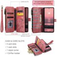 thumbnail image 6 of CaseMe Phone Case Wallet Case for Samsung Glalxy Z Fold 6 PU Leather Magnetic Handbag Zipper Pocket Card Slots, 6 of 7