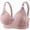 Pink, variant on Wireless Comfort Bra for Women Plus Size, Wire Free Full Coverage Seamless T-Shirt Bra with Lace Trim, Blush Pink,Size 46
