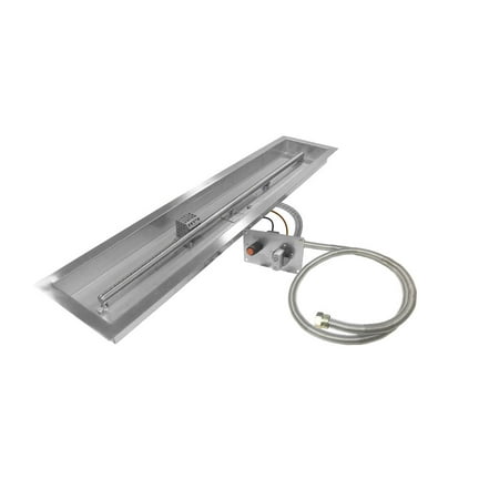 Firegear Spark Ignition Gas Fire Pit Burner Kit, Linear Trough Pan Firegear Spark Ignition Gas Fire Pit Burner Kit, Linear Trough Pan, 30