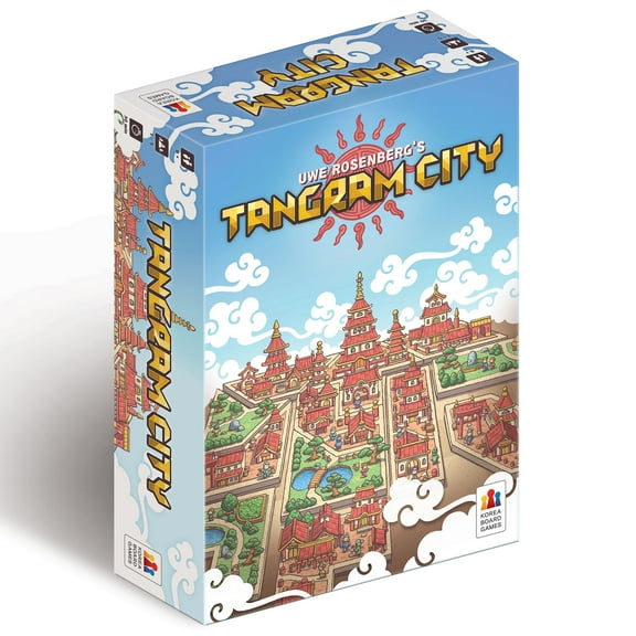 Capstone Games: Tangram City - Tile Laying Strategy Board Game, Build Your City, Bring Harmony To The Human & Natural Realm, Ages 10 , 1-5 Players