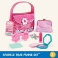 thumbnail image 5 of Battat Sparkle Time Pink Purse Set with Phone Keys Card Makeup, Toddler and Preschool Toys, 5 of 11