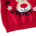 thumbnail image 4 of Baozhu Toddler Kids Christmas Sweater Knit Pullover Long Sleeve Crewneck Reindeer Print Sweatshirts Boys Girls Xmas Sweater 2-9 Years, 4 of 7