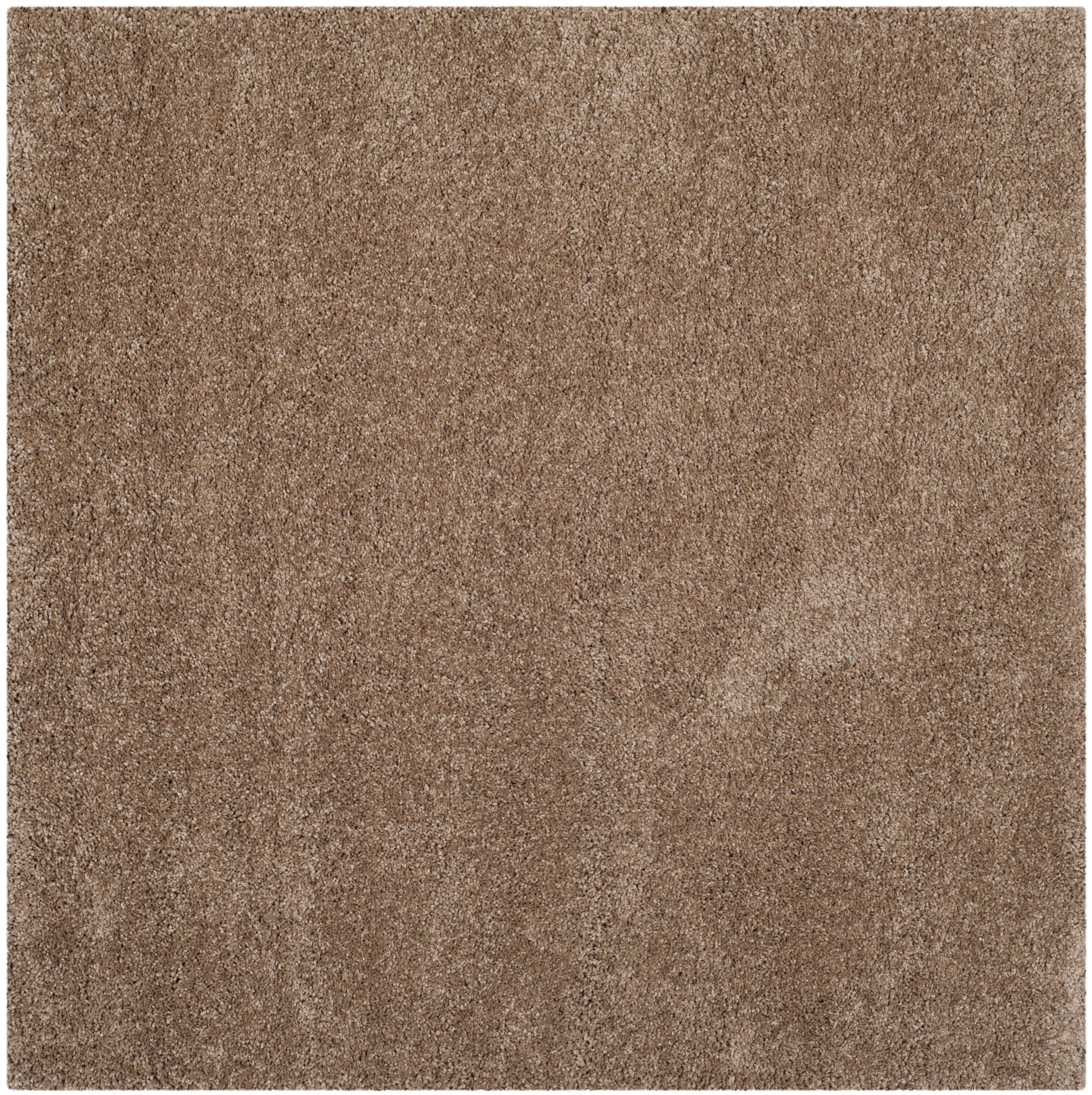 SAFAVIEH Milan Harlow Solid Plush Shag Area Rug, Dark Beige, 10' x 10' Square - Large - Modern Design, Dark Beig, Non-Shedding & Easy Cleaning, Ultra Plush Thick Pile, Ideal for Living Room, Bedroom
