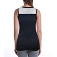 thumbnail image 3 of SUMONA Women Round Neck Accent White Two Tone Casual Basic Ribbed Tank Top, 3 of 3