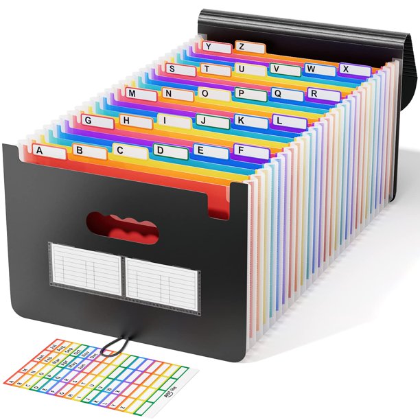 Organizador de archivos en forma de acordeón ABC life, 26 bolsillos, papel A4