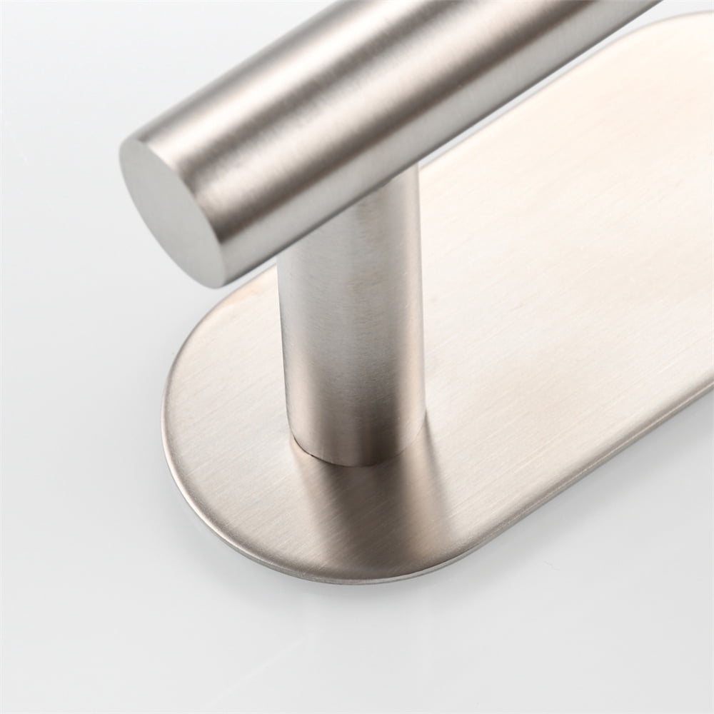 Tcbosik Toilet Paper Holder, Adhensive Tissue Paper Roll Holder, Toilet Tissue Holder for Bathroom Washroom Kitchen RV Camper, Brushed Nickel