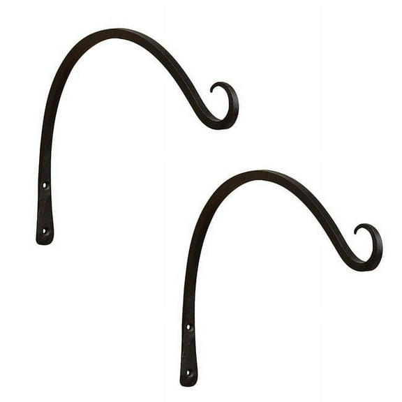 ACHLA Designs TSH-05-2 12 in. Upcurled Bracket, Black - Pack of 2