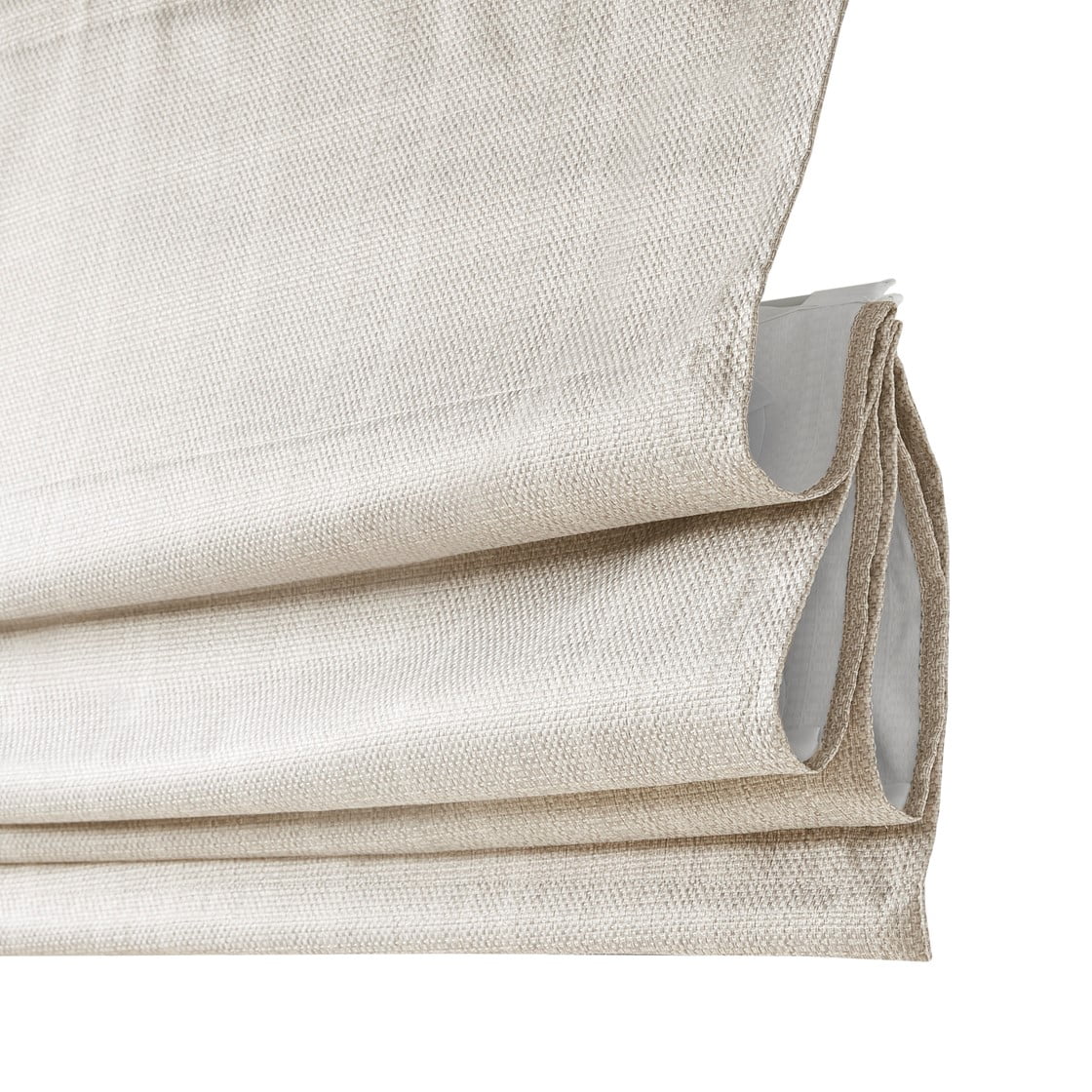 MAYEERTY Basketweave Room Darkening Cordless Roman Shade, Ivory, 64" L x 35" W