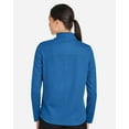 thumbnail image 3 of North End NE412W Women's Express Tech Performance Pique Quarter-Zip Pullover-Light Nautical Blue-L, 3 of 6