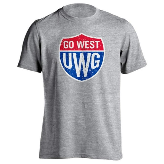 University of West Georgia Wolves UWG Go West Shield Logo Short Sleeve T-Shirt 
