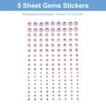 thumbnail image 2 of Uxcell 810Pcs Rhinestone Stickers 5 Sheet 3/4/5/6mm Self Adhesive Acrylic Face Gems Stickers, Pink, 2 of 5