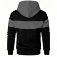 thumbnail image 5 of qafoshin Mens Color Block Hoodies Fashion Long Sleeve Hooded Sweatshirts Fall Winter Casual Loose Pullover Tops with Pocket, 5 of 6