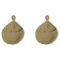 thumbnail image 1 of xinxixnxx 2Pcs Storage Basket Hanging Vegetable Case Unique Design Weaving Style Woven Box Convenient to Carry Suitable  for Home Kitchen  M, 1 of 9