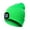 Flourescent Green, variant on Unisex LED Beanie Hat, Washable Knitted Warm Headlamp Cap for Winter Outdoor and Gifts 1PC
