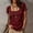 Wine, variant on Zorckvet Plus Size Shirts for Women Casual Blouses Short Sleeve Pullover Fashion V Neck Tunic Womens Shirts