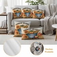 thumbnail image 6 of Orange Pumpkins Fall Outdoor Waterproof Pillow Covers, Thanksgiving Sunflower Maple Country Corns Decorative Square Throw Pillowcase Sofa Cushion Sham for Patio/Couch/Chair, 24"x24" 2 Pack, 6 of 8