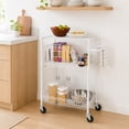 thumbnail image 6 of Hyper Tough 3-Tier New Multipurpose Rolling Cart, White Color, 495lbs Load Capacity, 6 of 9