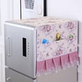thumbnail image 2 of Nvzi 1 toalla sencilla para refrigerador, paño protector antipolvo para puerta simple o doble, toalla multiusos para electrodomésticos, cubierta antipolvo de 140 * 55 cm (estilo 2 - azul), 2 of 2