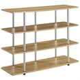 thumbnail image 1 of Designs2Go 47" 4 Tier XL Highboy TV Stand in Off White Light Oak, 1 of 3