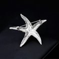 thumbnail image 5 of Silver Rhinestone Starfish Brooch Pin Women's Jewelry, 5 of 5
