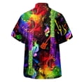 thumbnail image 2 of Camisas Para Hombre Manga Larga Camisa de manga corta estampada para hombre, moda de primavera/verano, ocio, deportes, playa, fiesta, playa, Hawaii Music Festival (Green, XL), 2 of 4