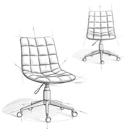 Simpli Home - Chambers 5-Pointed Star Metal and Foam Executive Chair - Distressed Cognac