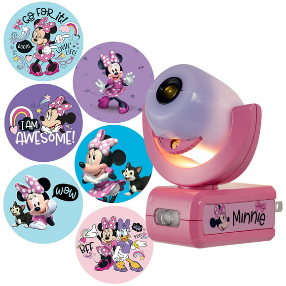 Disney Minnie Mouse Projectables 6-Image LED Night Light, Plug-in, Light Sensing, 57958