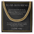 thumbnail image 5 of Boyfriend Valentines Day Birthday Anniversary Gift Necklace, Cuban chain Necklace For Boyfriend From Girlfriend, Love Message Card Necklace, 5 of 15