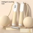 thumbnail image 1 of pitrice PVC Jump Rope Portable Replacement Digital Solid Color Indoor Outdoor Button Control Ergonomic Adjustable Jumping Ropes Yellow 2 in 1, 1 of 9