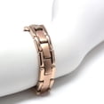 thumbnail image 3 of Men's Quad-Element Rose Gold Colored Titanium Magnetic Bracelet - 12,800 Gauss B430QM, 3 of 4