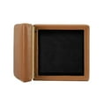 thumbnail image 5 of Linon Hawn Square Wood Upholstered Ottoman in Caramel Brown, 5 of 11