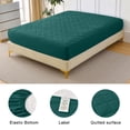 thumbnail image 4 of HGmart Green Polyester Protector Diamond Grid Ultrasonic Waterproof Quilted Fitted Sheet-Size T, 4 of 7