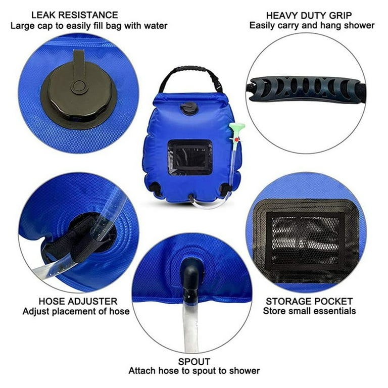 Portable shower water clearance bag
