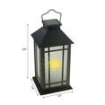 thumbnail image 3 of Maison Concepts LED Solar Frosted Glass Pane Lantern Black (Black) 14" X 14" X 28", 3 of 3