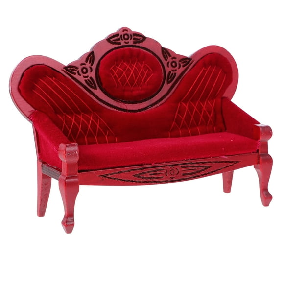 Milisten Doll House Miniature Sofa Model Dollhouse Furniture Miniature Dollhouse Accessories