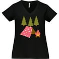 thumbnail image 3 of Inktastic Summer Camp Girls Camping Women's Plus Size V-Neck T-Shirt, 3 of 5