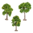 thumbnail image 2 of Baohd 3x Model Trees Diorama Tree for yellow Scenery Building fruit Landscape Model trees Railway DIY yellow fruit trees, 2 of 6