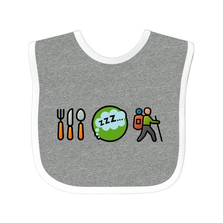 

Inktastic Hiking Eat Sleep Hike Gift Baby Boy or Baby Girl Bib