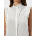 thumbnail image 5 of Sleeveless Ruffle Chiffon Shirt, 5 of 6