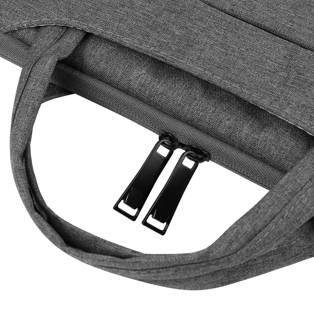 SUMACLIFE Universal Nylon Padded Hybrid Sleeve & Briefcase Bag For 13"/ 14" Inch Laptops With Hideaway Handles, Microfiber Interior, And Protective Exterior For School, Travel, and Work (Grey)
