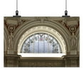 thumbnail image 2 of Print: Main Reading Room. Semi-Circular Stained Glass Window In Alcove By, 2 of 4