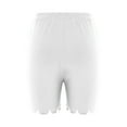 thumbnail image 4 of Shorts Leggings for Women High Waist Summer Casual Stretchy Yoga Workout Leggings Shorts Lightweight Biker Shorts No Pockets White,S, 4 of 6