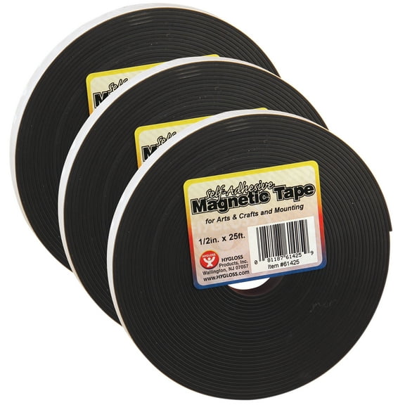 Hygloss Magnetic Tape, 1/2" x 300"