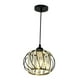 thumbnail image 3 of Lámpara colgante de luz Lámpara colgante E27 Lámpara colgante Decoración Luz cálida negra, 3 of 9