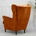 KBOOK Velvet Stretch Wingback Chair Cover Armchair Protector Slipcover