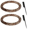 thumbnail image 2 of Heatless Curler, Dual Use Secure Holding Heatless Rollers Hair Curling 2pcs with 2 Combs for Resting for Medium Long Hair, 2 of 7