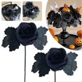 thumbnail image 2 of Vampires Decor Black Floral Centerpiece Spookys Fake Flower Arrangement for Home Party Decor Gothic Wedding Decor, 2 of 5